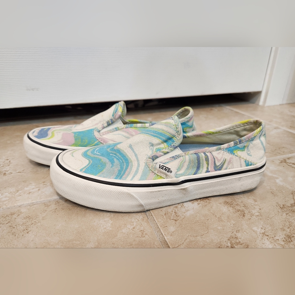 Pastel swirl print Vans size 4/5.5